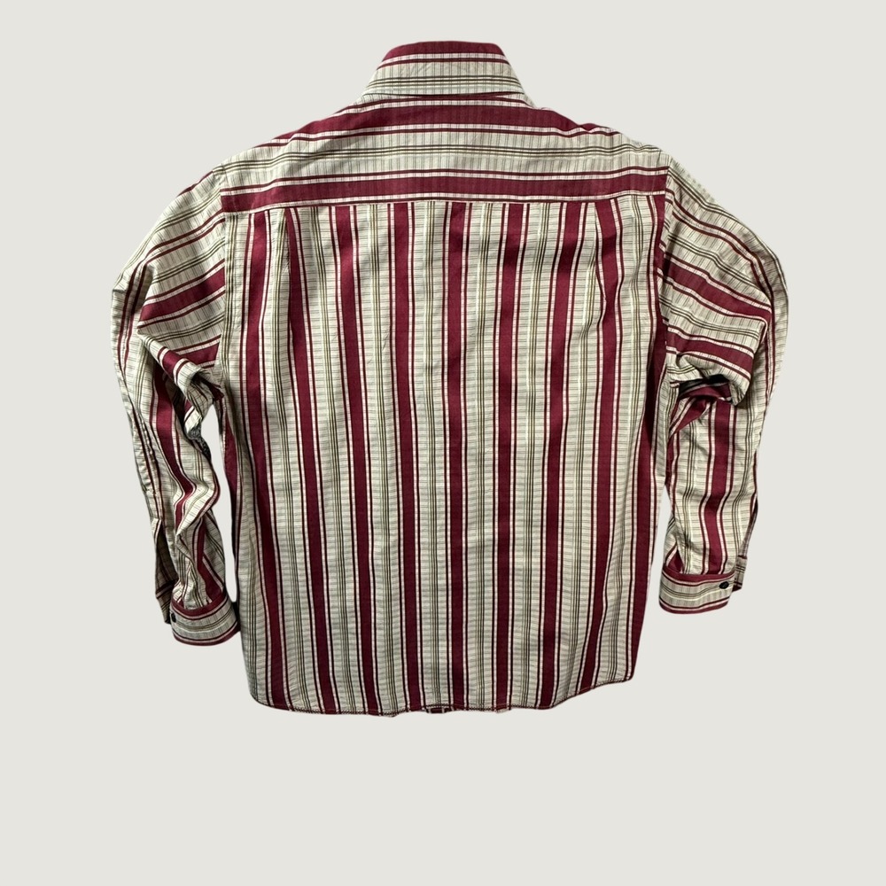 Vintage Tommy Bahama Silk Cotton Striped Button Up Shirt Men's Large L LS - Picture 2 of 14